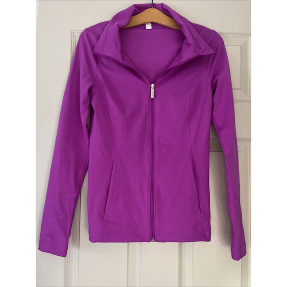 Under Armour Jacket Womens Fuchsia Purple Fitted Full Zip‎ Athletic Jacket Small